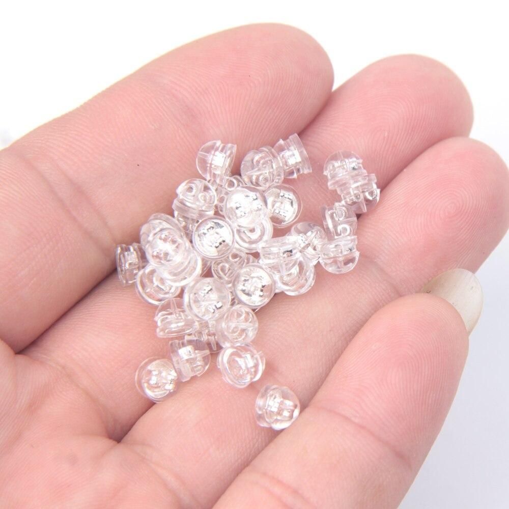 20-50Pcs Soft Silicone Rubber Ear Back Stoppers Silicone Coated Hamburger Ear Plugs for Jewelry Making DIY Earring Accessories