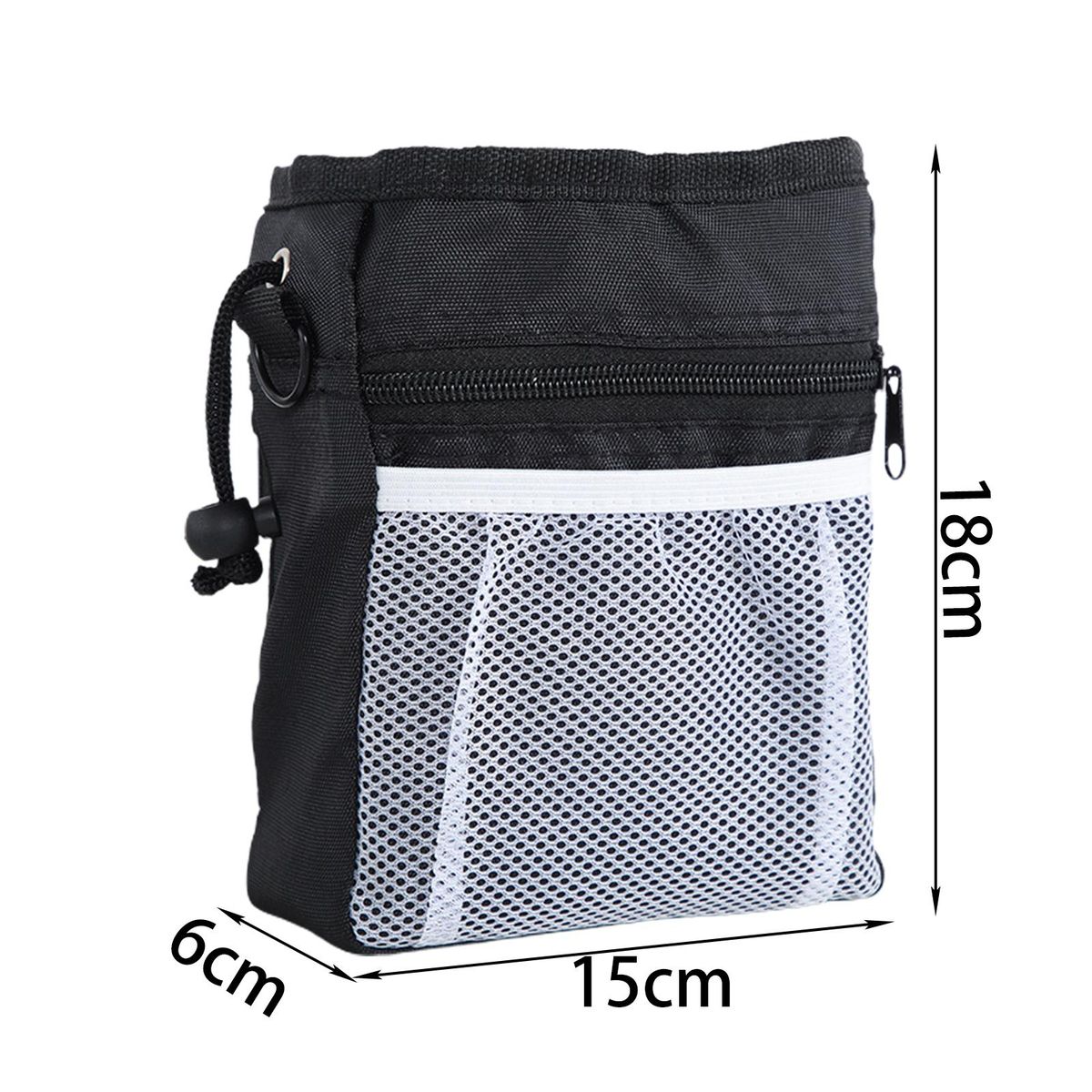 Dog Training Pouch Waist Belt Snack Treat Storage Bag Poop Bags Black
