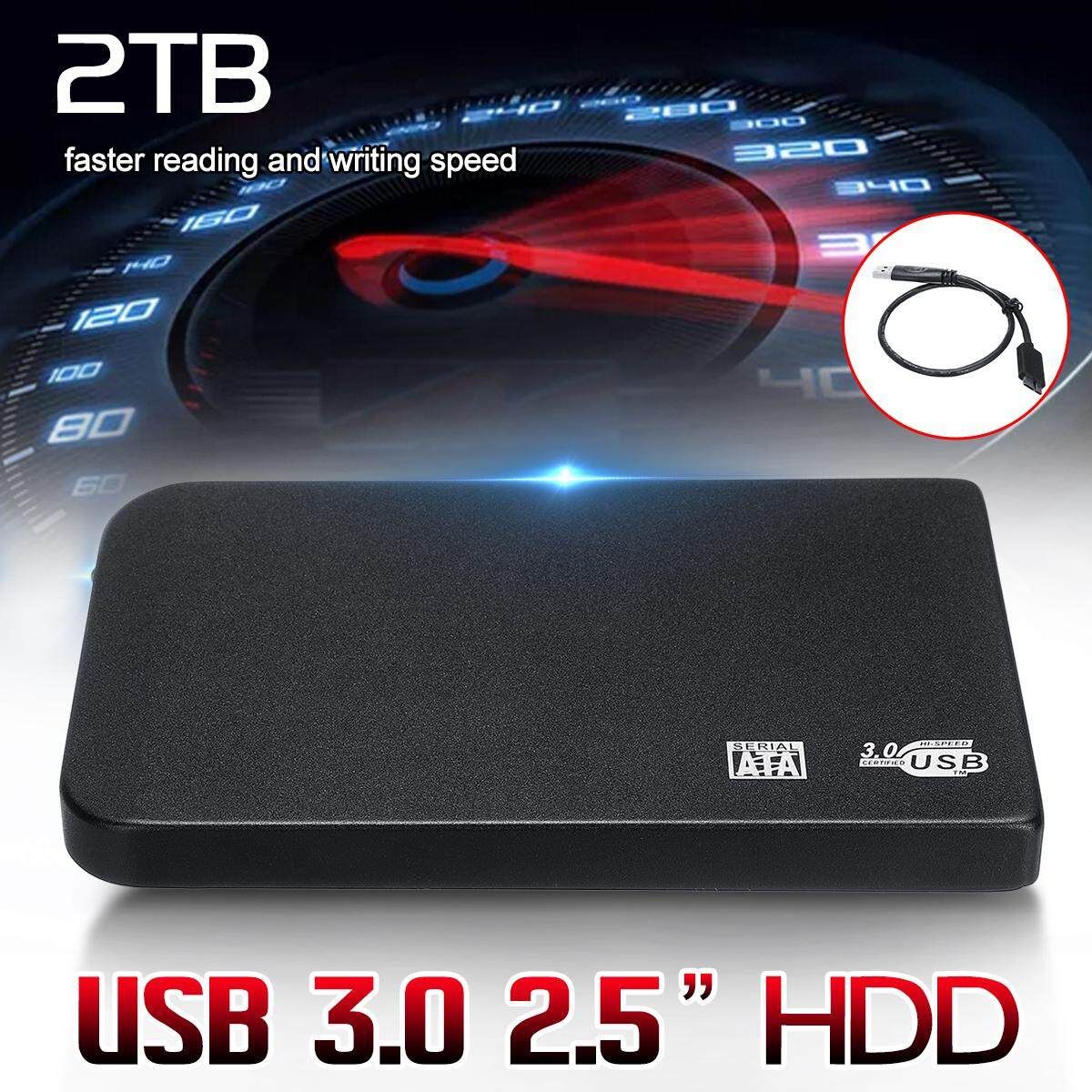 2.5'' 2TB Portable External Hard Drive USB 3.0 Black For Laptop/PC/M*/Window XP