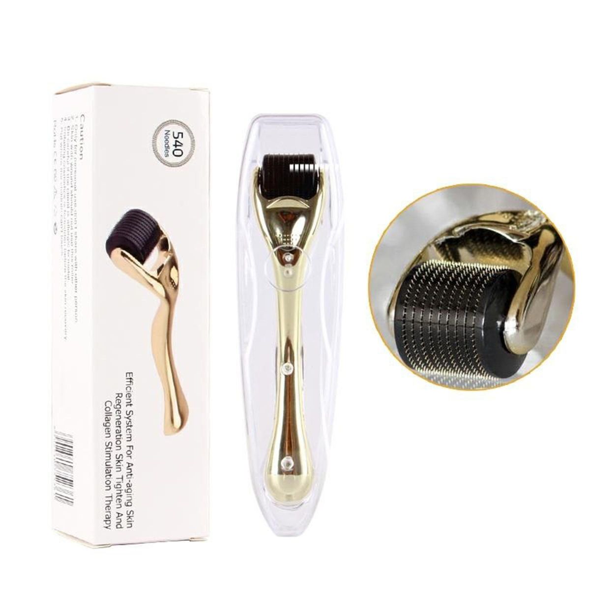 Facial Massager Rollers with Storage Case Needle Roller Skin Care Instrument for Face 3 Different Sizes Optional
