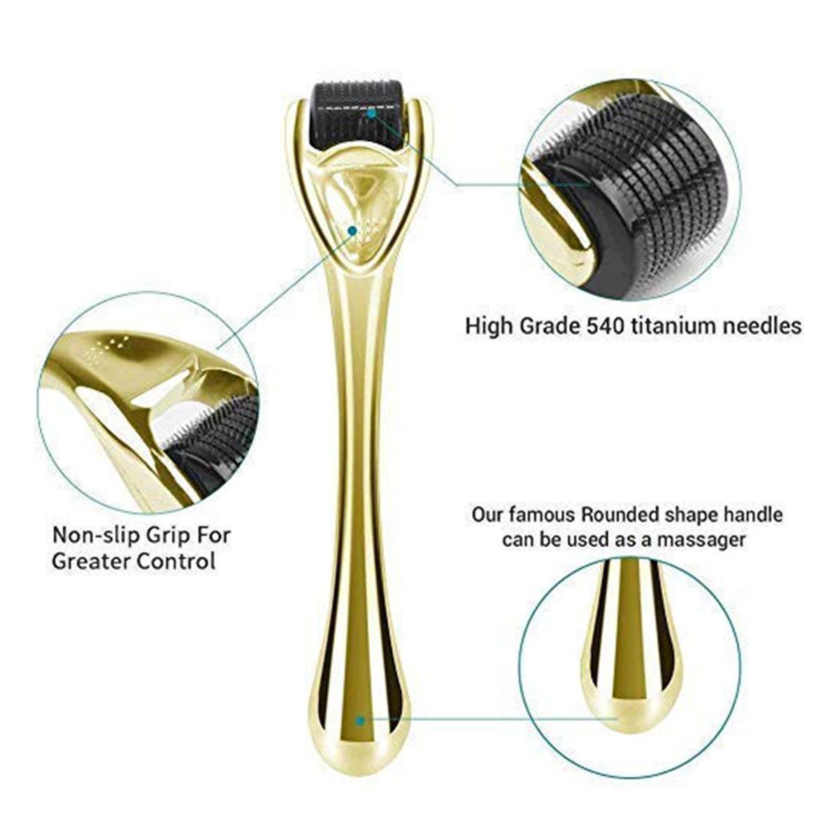 Facial Massager Rollers with Storage Case Needle Roller Skin Care Instrument for Face 3 Different Sizes Optional