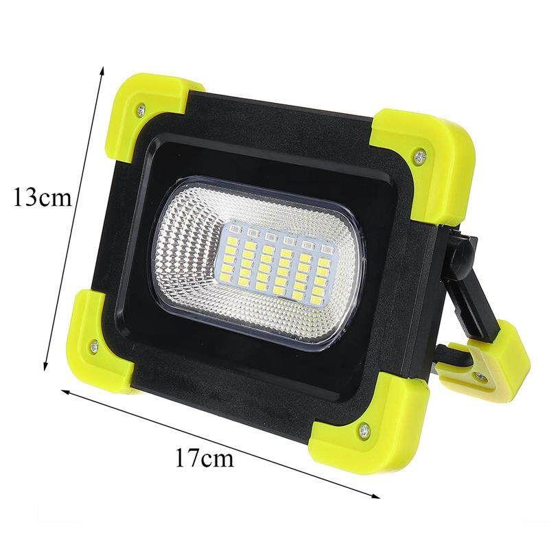 Portable 200W 2000LM COB 36 LED Solar Powered Work Light 3 Modes Floodlight Lantern Hanging Tent Lights USB Rechargeable Emergency Lamp Outdoor Camping Green