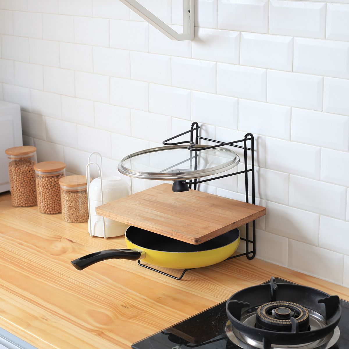 Pot Lid Holders Pan Organizer For Cabinet Pot Rack Storage