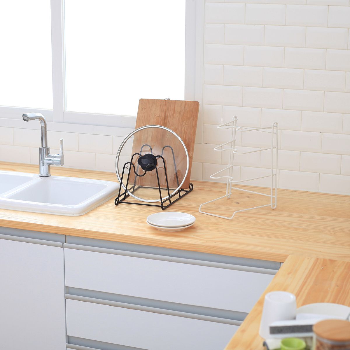 Pot Lid Holders Pan Organizer For Cabinet Pot Rack Storage