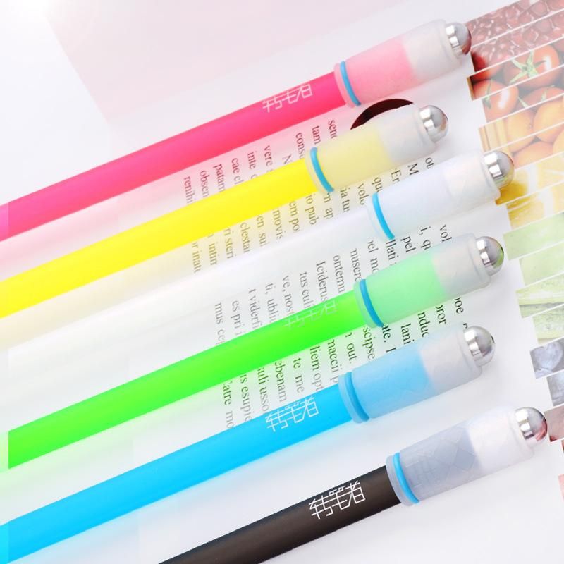 Turn the Author's Luminous Cigarette Rack Pusher Finger Rotation Competition Unexpectedly Technical Fluorescent Spring Pen Beginner TikTok Same Frosted