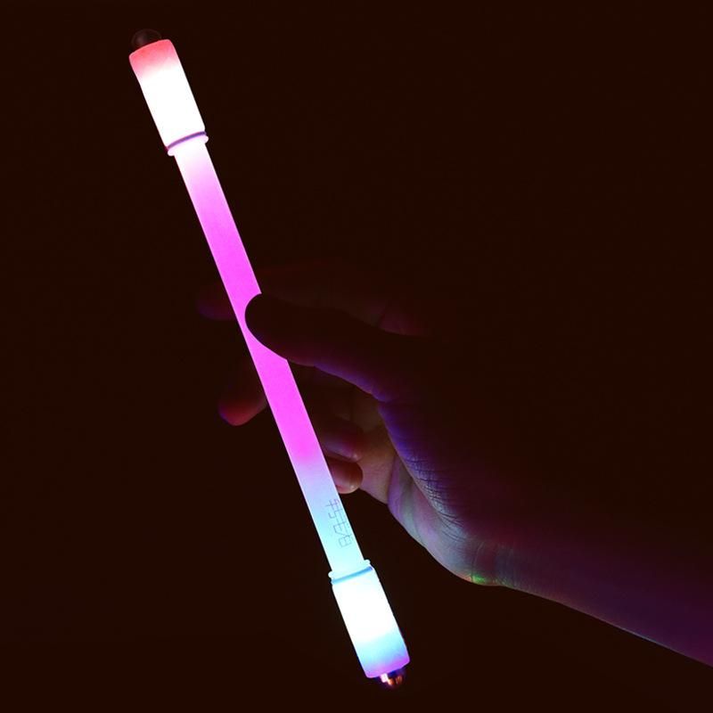 Turn the Author's Luminous Cigarette Rack Pusher Finger Rotation Competition Unexpectedly Technical Fluorescent Spring Pen Beginner TikTok Same Frosted