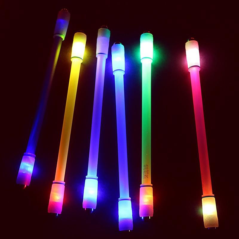 Turn the Author's Luminous Cigarette Rack Pusher Finger Rotation Competition Unexpectedly Technical Fluorescent Spring Pen Beginner TikTok Same Frosted