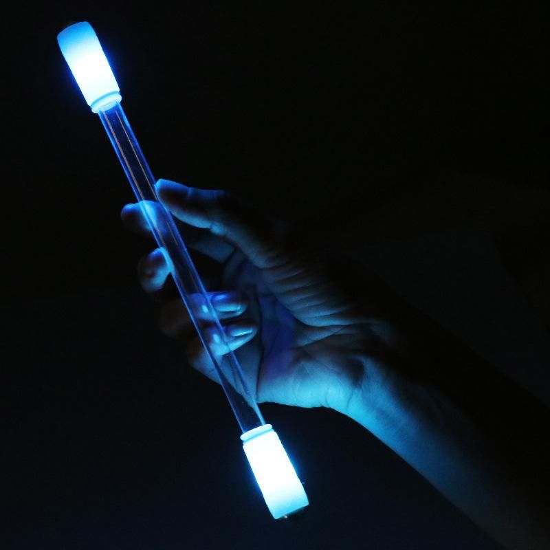 Turn the Author's Luminous Cigarette Rack Pusher Finger Rotation Competition Unexpectedly Technical Fluorescent Spring Pen Beginner TikTok Same Frosted