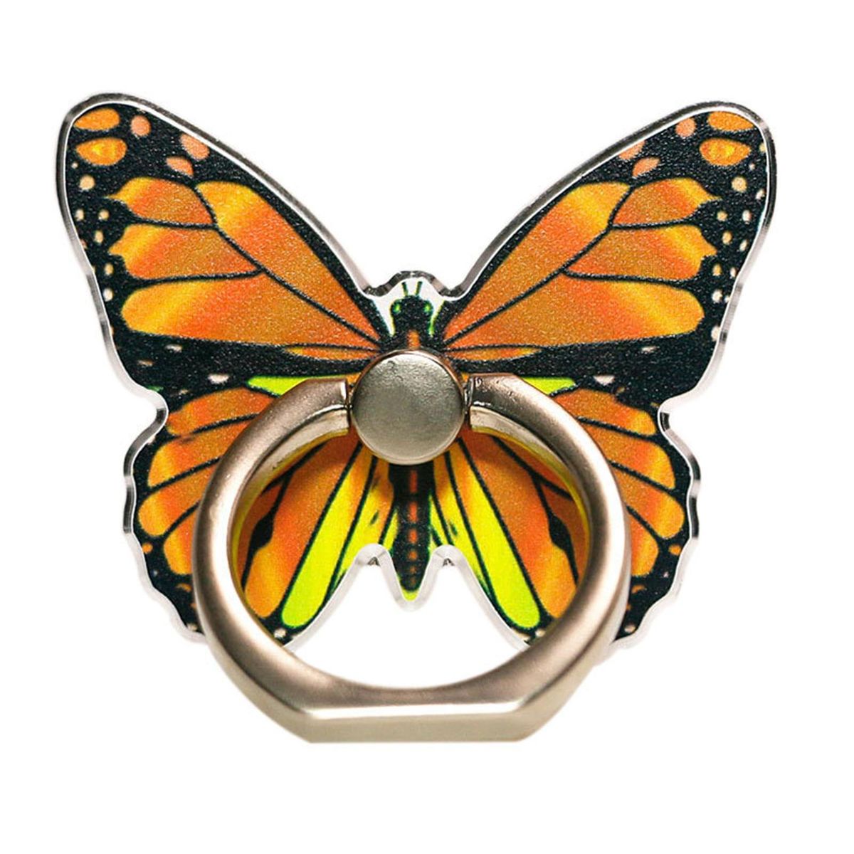 Finger Ring Holder Colorful Paint Butterflies Phone Finger Ring Holder Orange