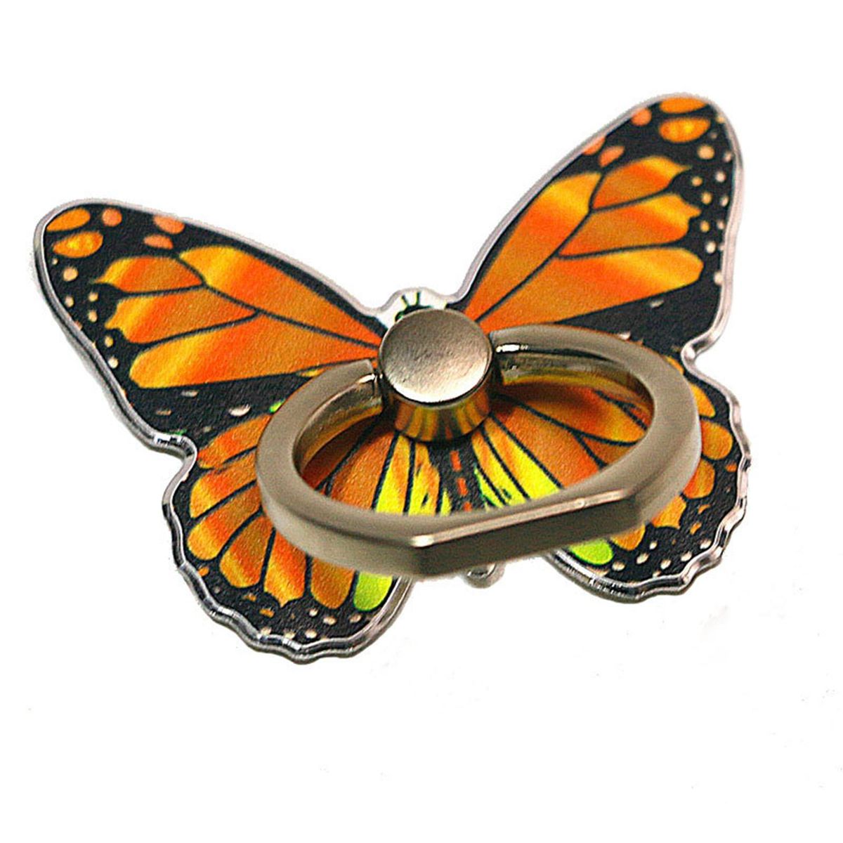 Finger Ring Holder Colorful Paint Butterflies Phone Finger Ring Holder Orange