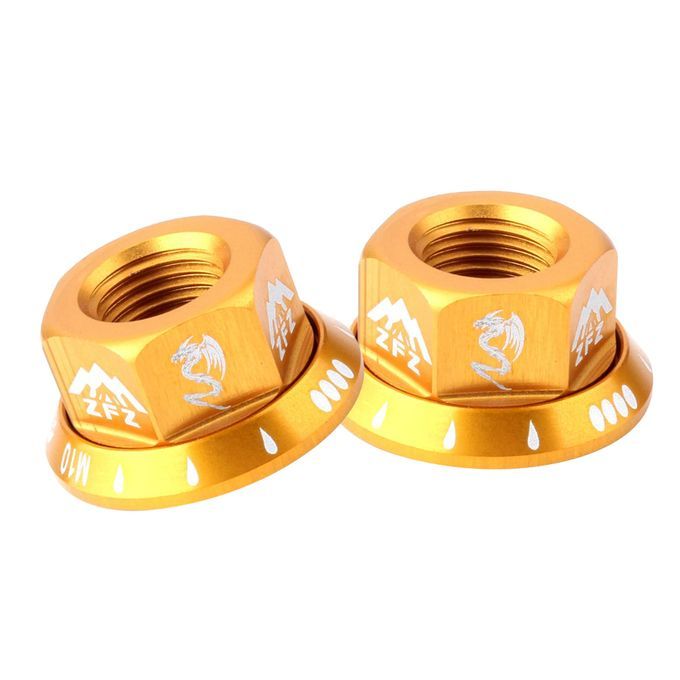 Bicycle Hub Nut M10 Folding Fixed Gear Bike Wheel Hubs Axle Screw Gold
