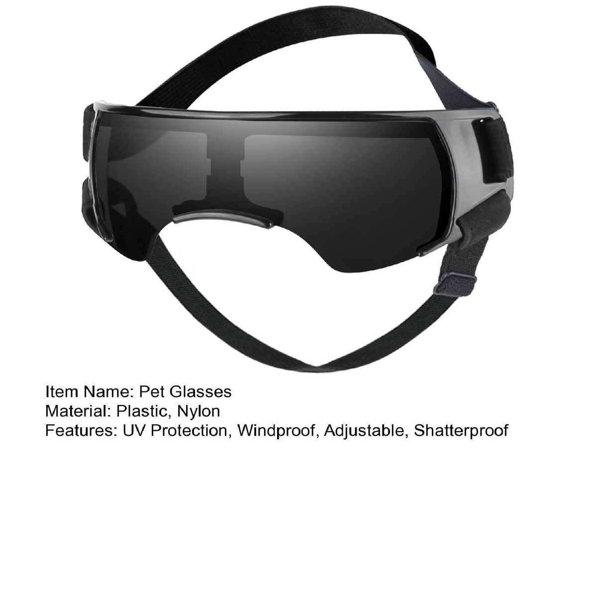 Elastic Headband Dog Glasses Petshield Dog Goggles Uv for Small Black