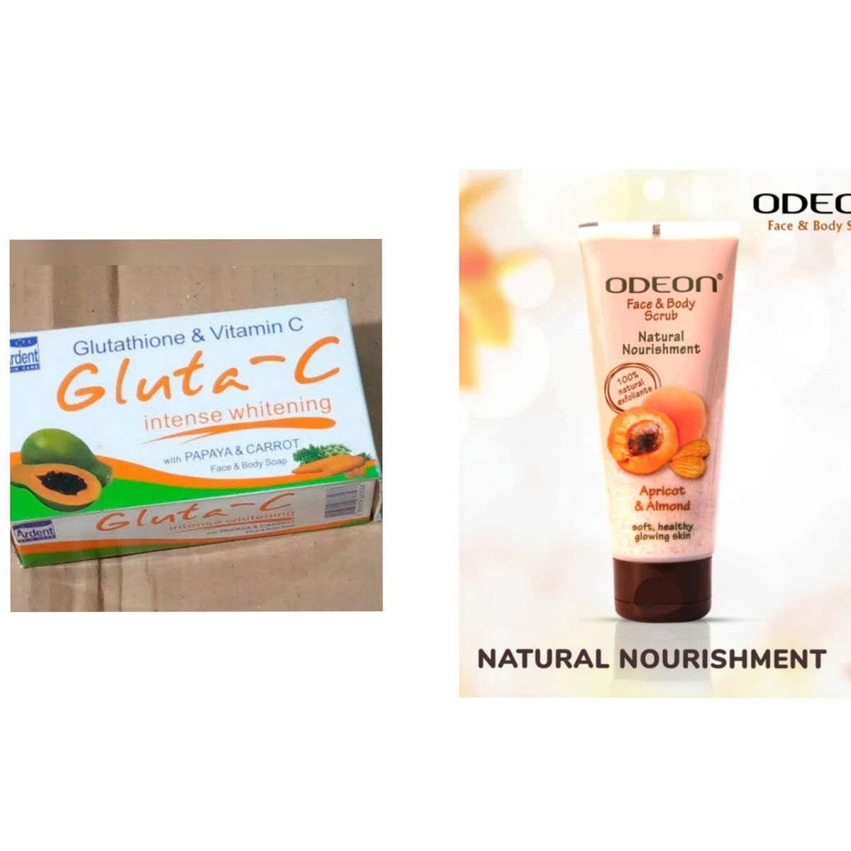 Glutathione & Vitamin C Soap + Odeon Apricot & Almond Scrub