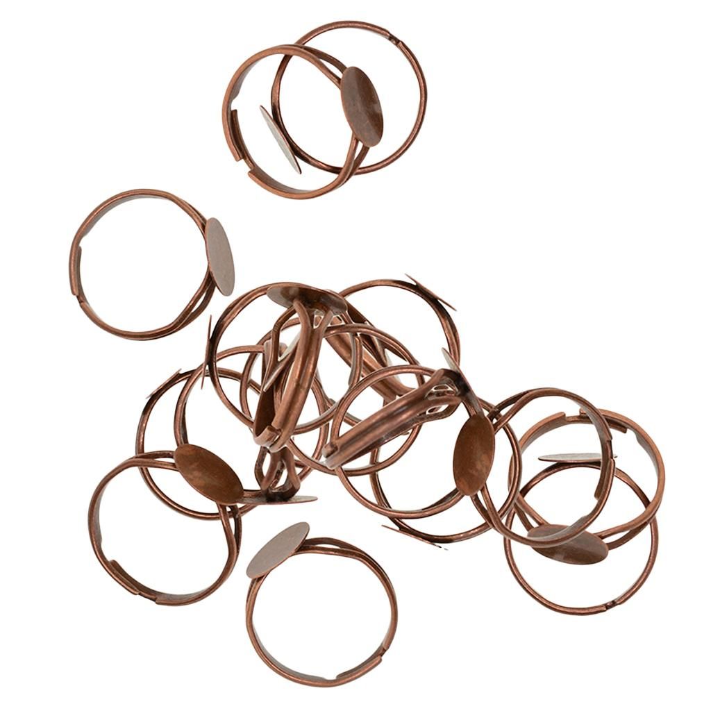 20pcs Adjustable  Blank Base For Beginners Making Copper