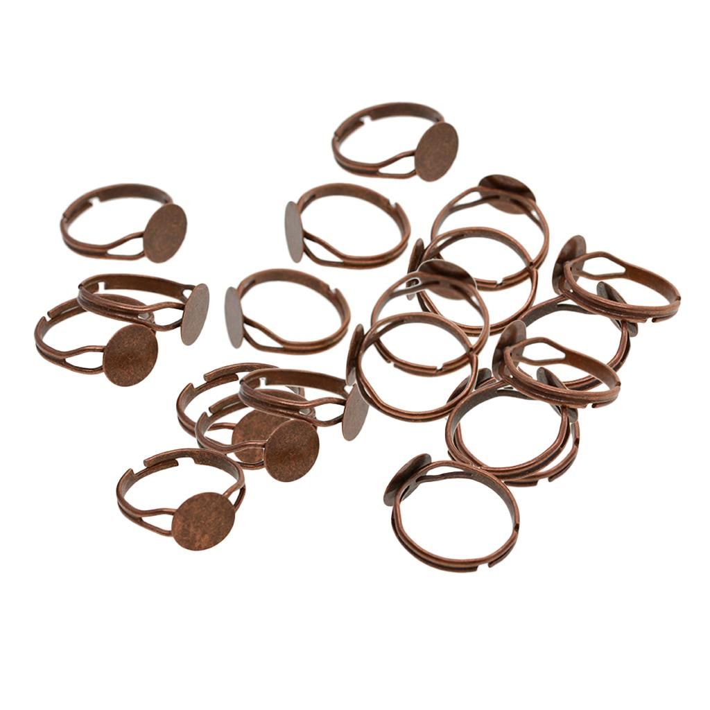 20pcs Adjustable  Blank Base For Beginners Making Copper