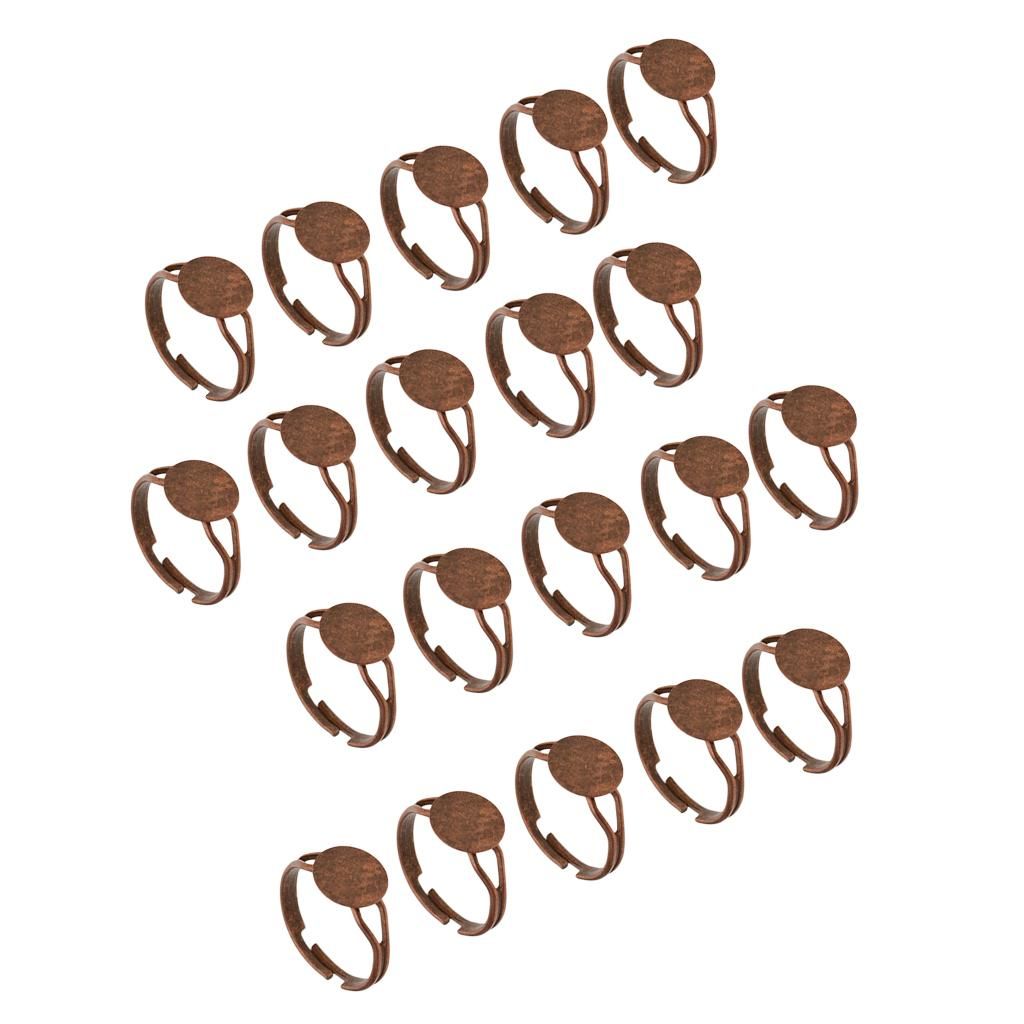 20pcs Adjustable  Blank Base For Beginners Making Copper
