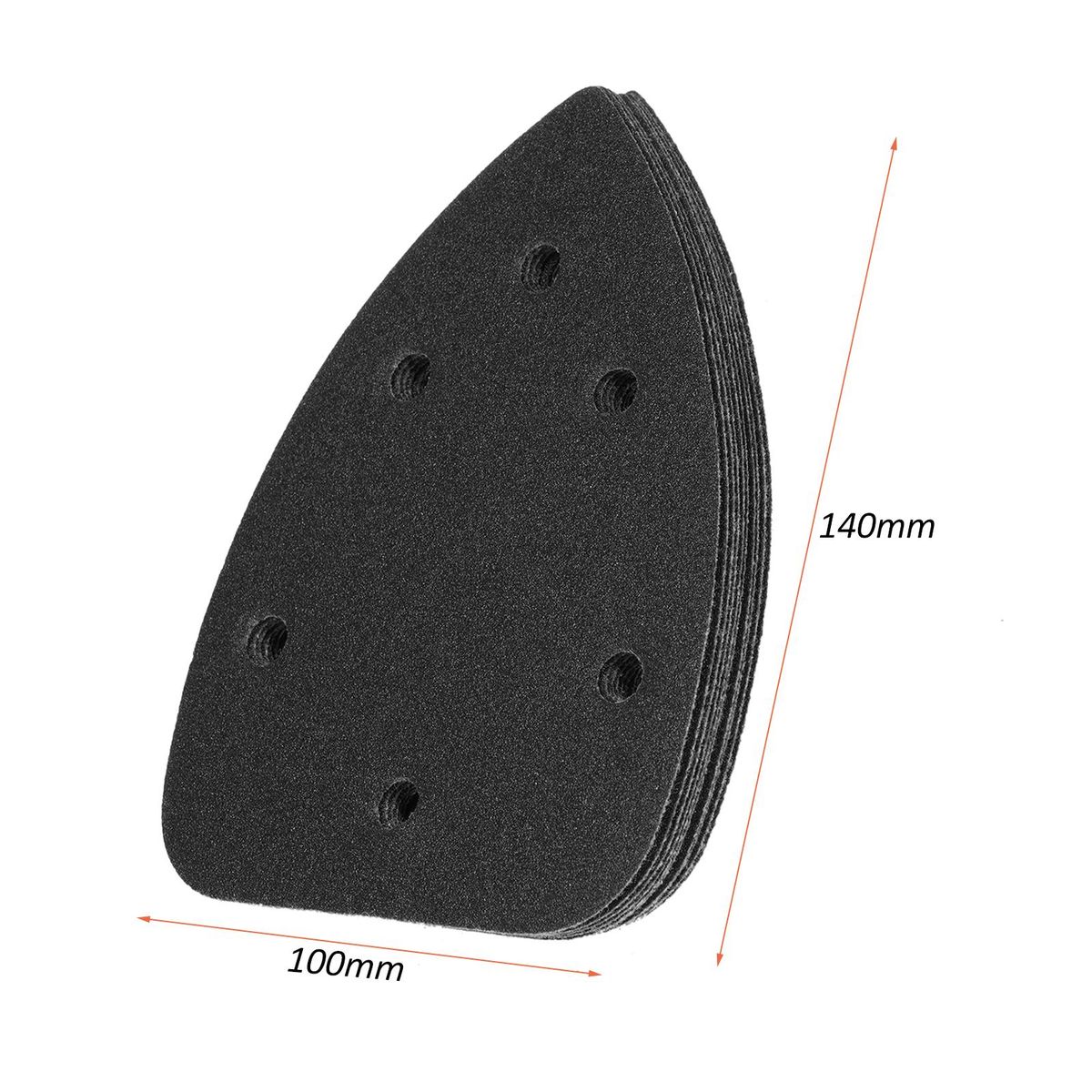 Mouse Sandpaper Set 140 * 100mm 6-Hole 40 Piece Silicon Carbide Material Black Water-Based Sandpaper