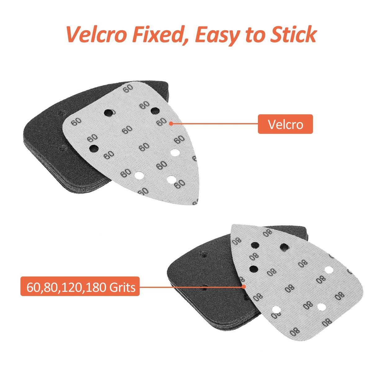 Mouse Sandpaper Set 140 * 100mm 6-Hole 40 Piece Silicon Carbide Material Black Water-Based Sandpaper