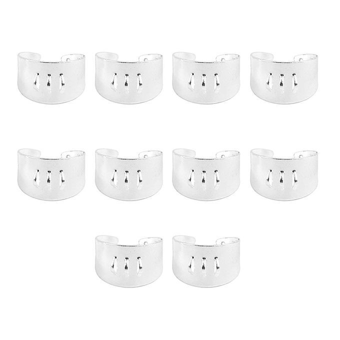 10pcs Adjustable 3 Loops Blank Rings Base Settings Silver White