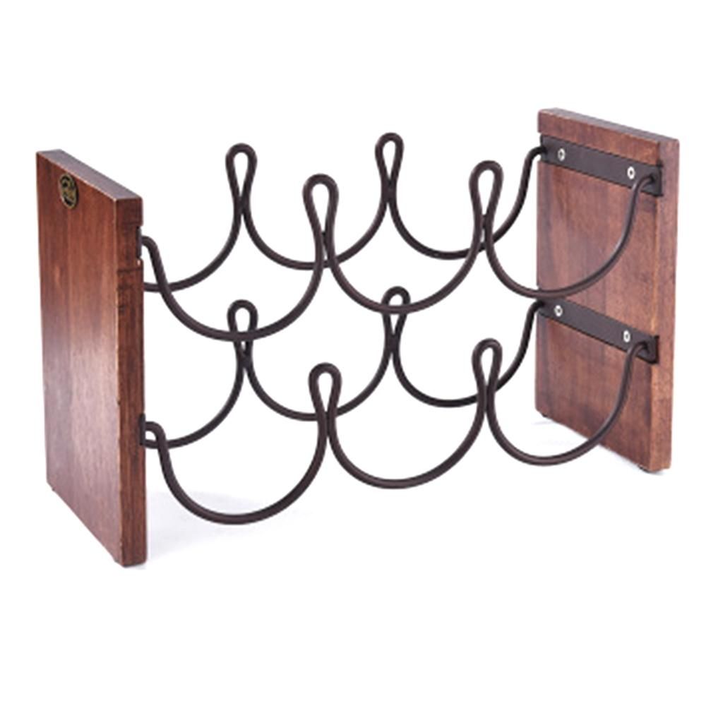 Double Layer Red Wine Rack Wrought Iron