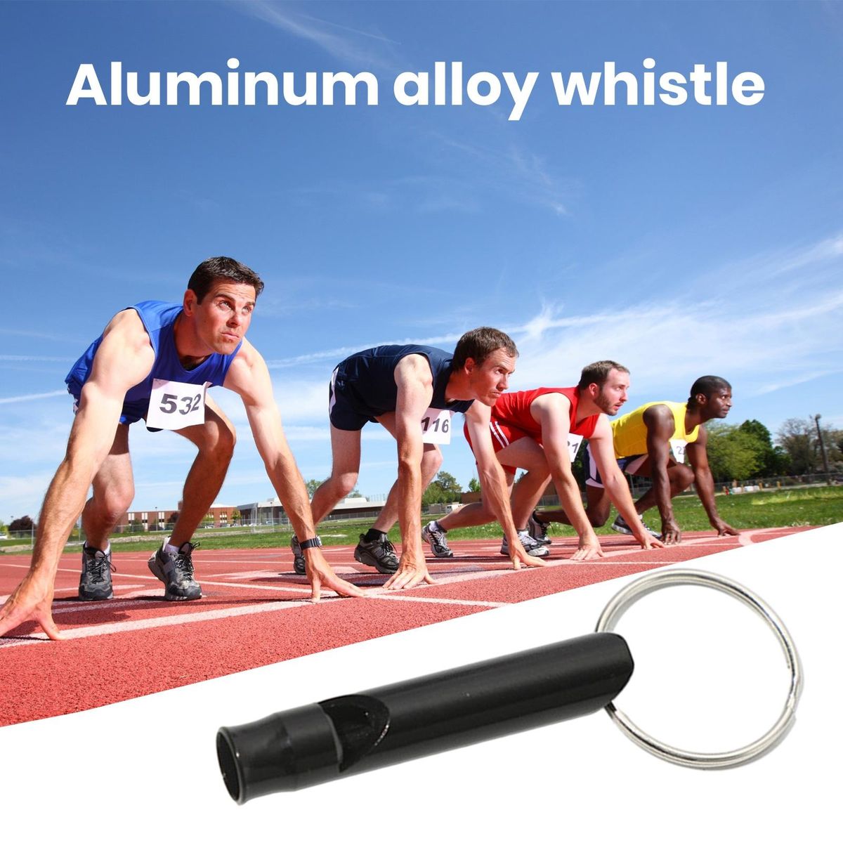 3Pcs Multifunctional Whistles Keychain Whistles Black