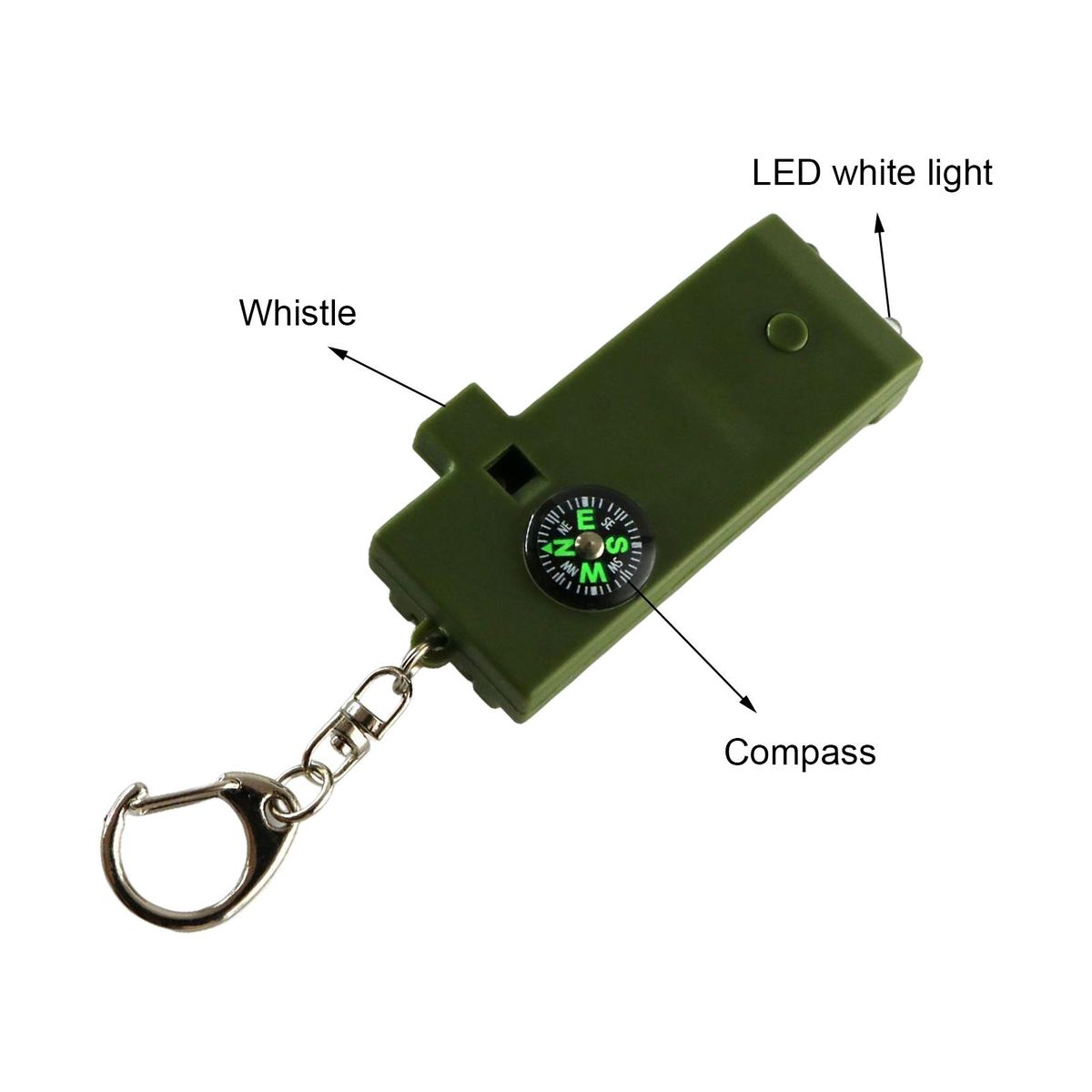 Multifunction Outdoor Keychain Green
