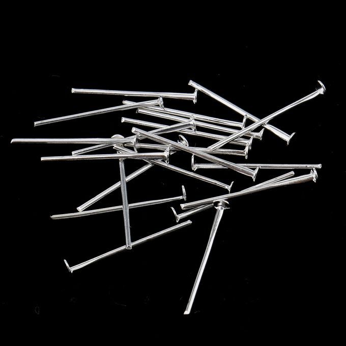200pcs 19mm Head Pins 1mm Head Jewellery Findings Craft Silver Silver
