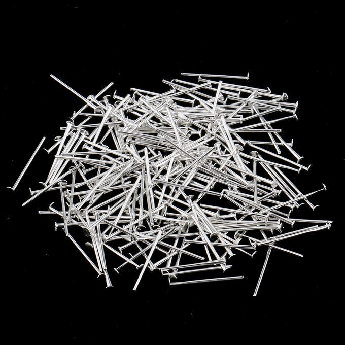 200pcs 19mm Head Pins 1mm Head Jewellery Findings Craft Silver Silver