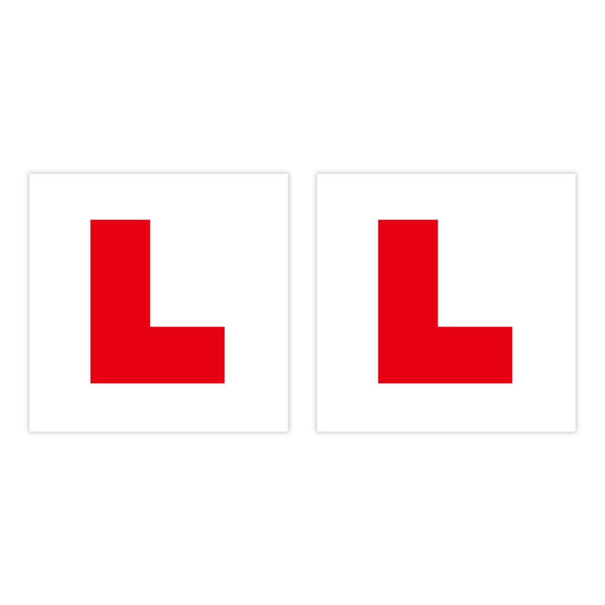 2 Pack Of  Fully Magnetic L Plates For New Drivers,Learner