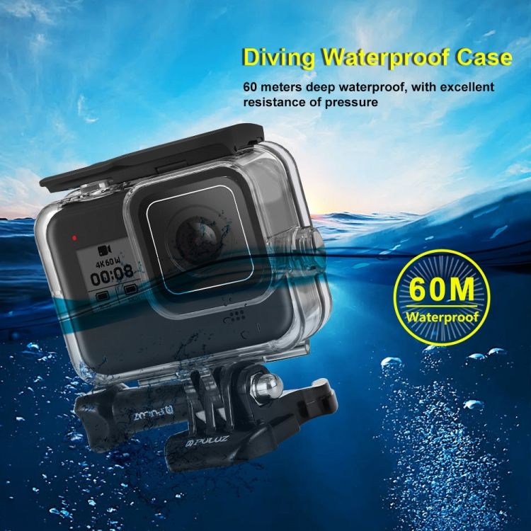 60m Underwater Depth Diving Case For GoPro HERO8 Black