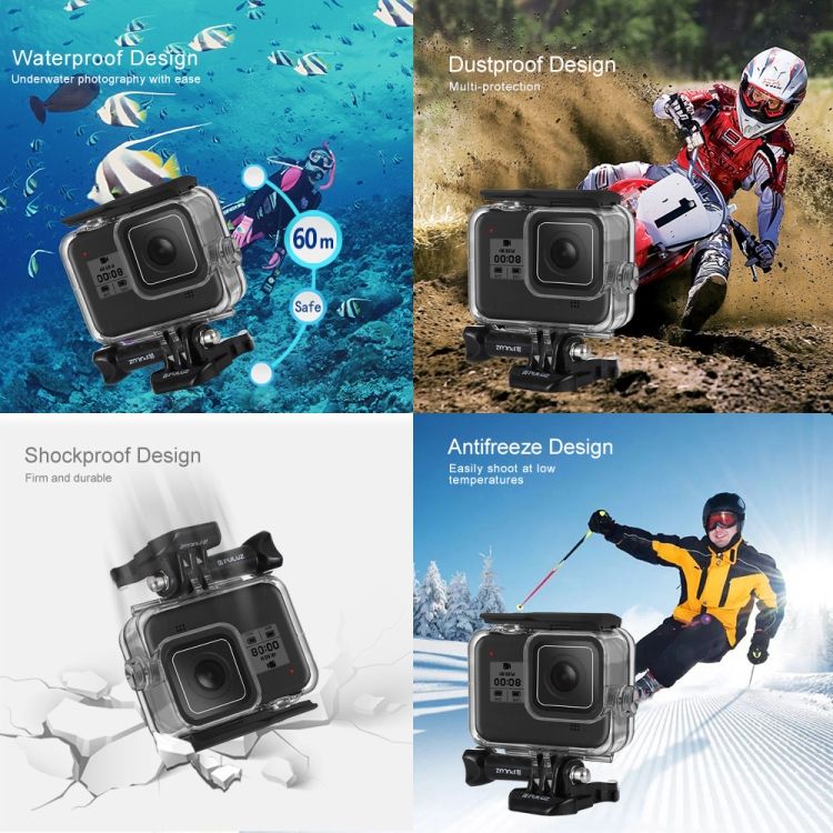 60m Underwater Depth Diving Case For GoPro HERO8 Black