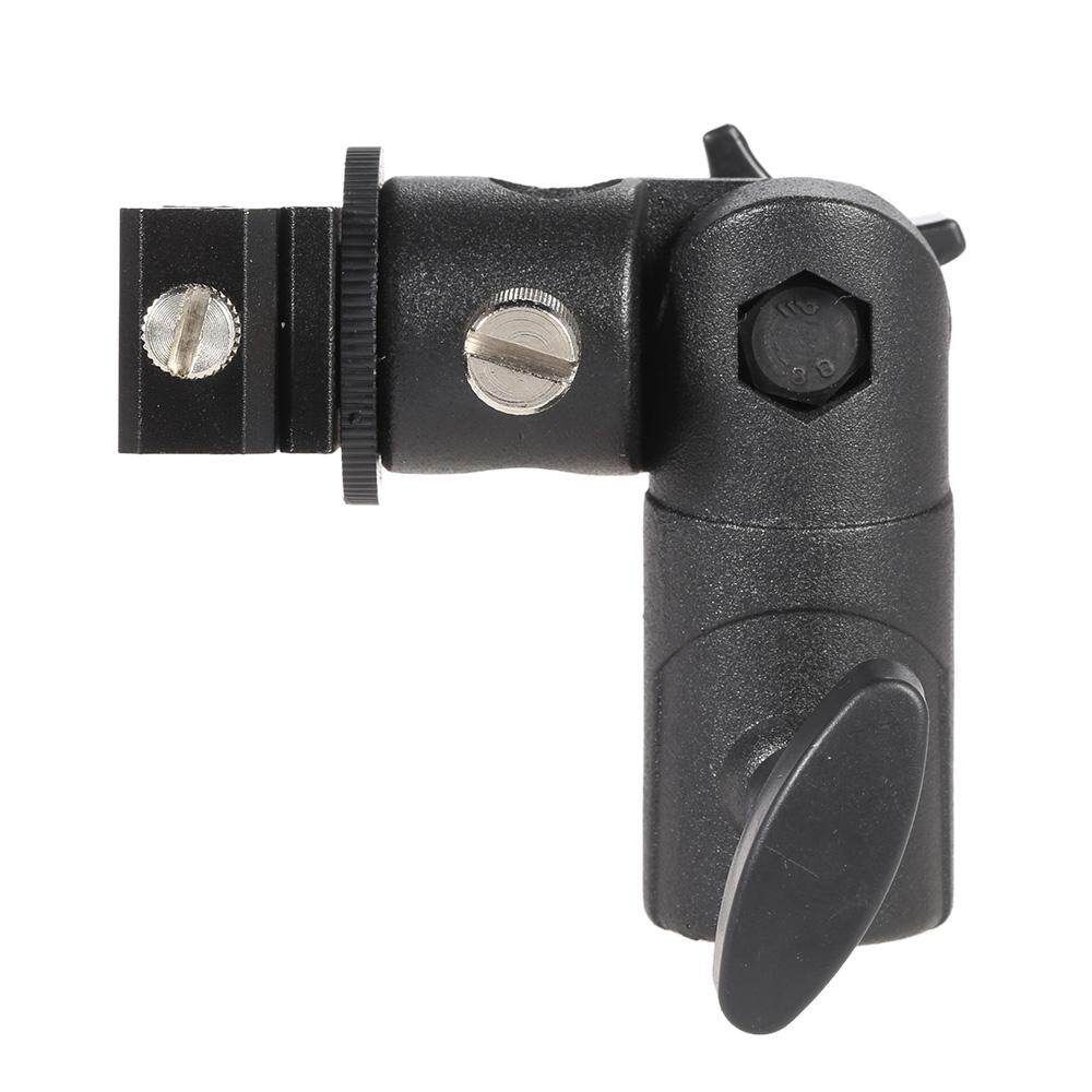 E Type Universal Metal Flash Hot Shoe Speedlite Holder Light Stand Bracket With 1/4" To 3/8" Screw Mount Swivel Adapter