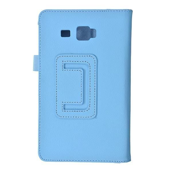 Double Folding Stand PU Leather Case Cover 7.0 Inch For Samsung T280 Light Blue