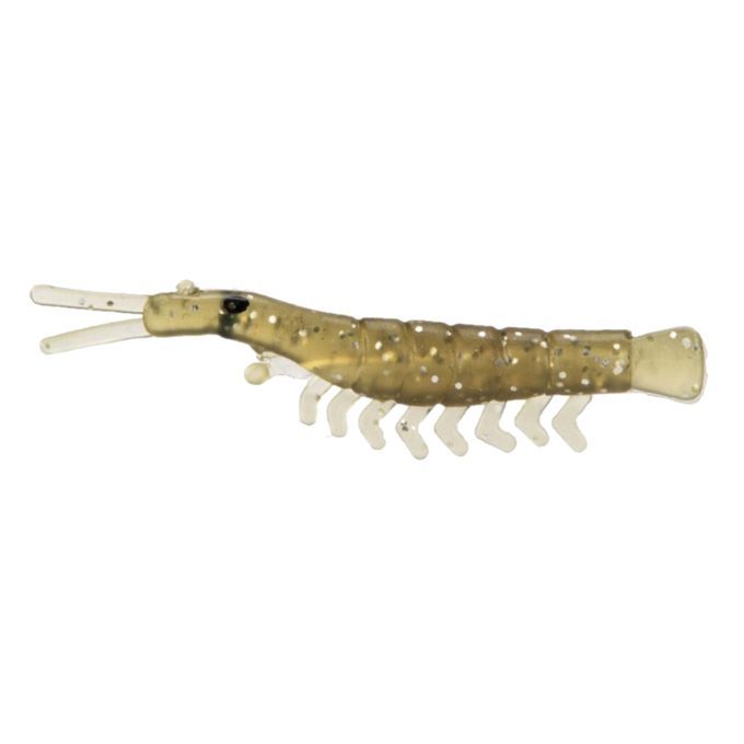 50Pcs Freshwater Saltwater Sea  Soft Shrimp  Hooks Bait Tan