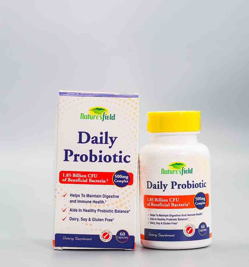Daily Probiotics 1.85billion CFU 500mg - 60 Capsules