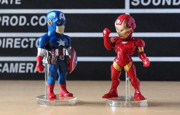 5pcs/lot Super Hero Captain America Spider Man Iron Man PVC Action Figures Toys