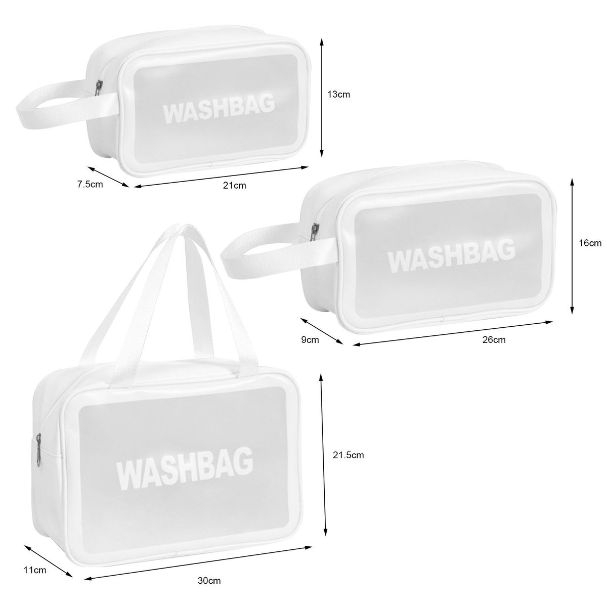 Clear Cosmetic Bags PVC Waterproof Make Up Pouch Travel