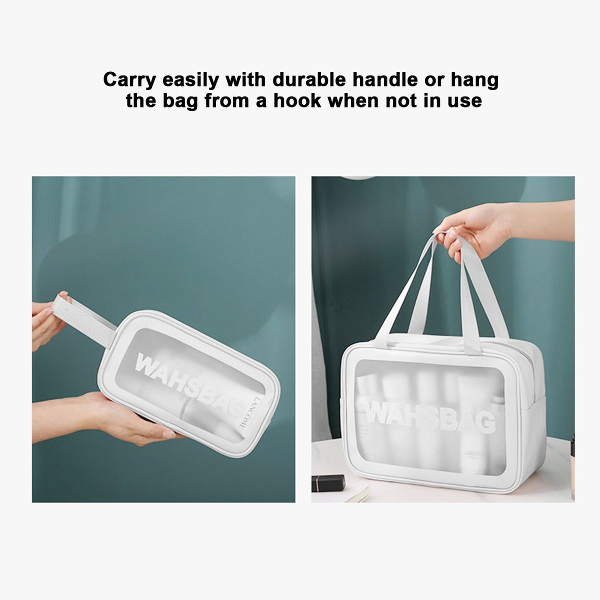 Clear Cosmetic Bags PVC Waterproof Make Up Pouch Travel