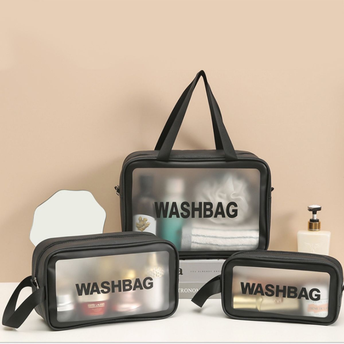 Clear Cosmetic Bags PVC Waterproof Make Up Pouch Travel