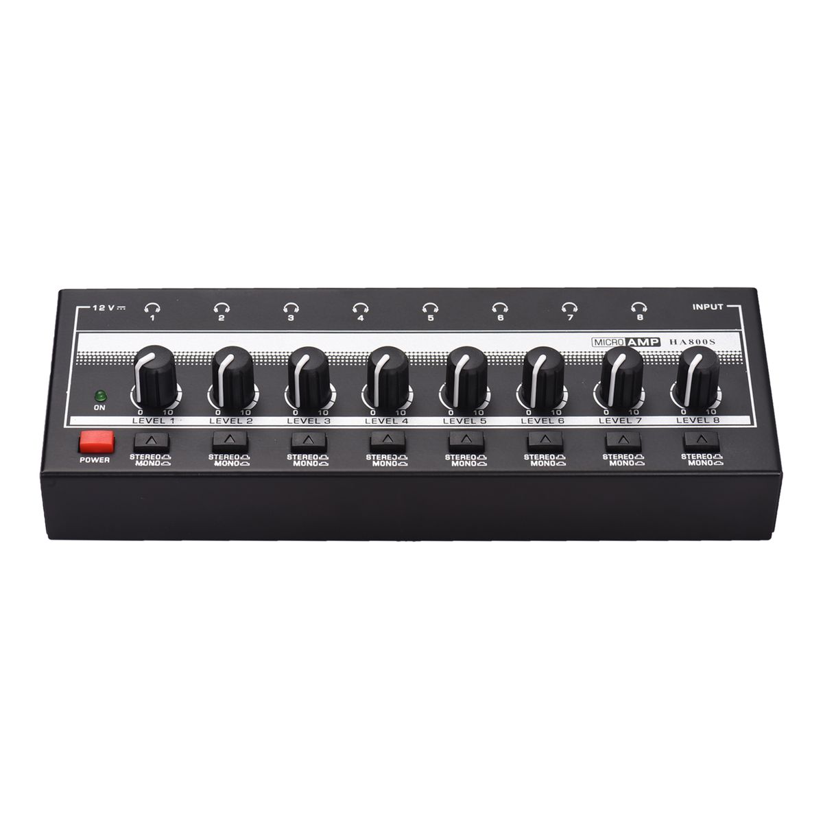HA800S Headphone Amplifier 8 Channels Mono/Stereo Metal