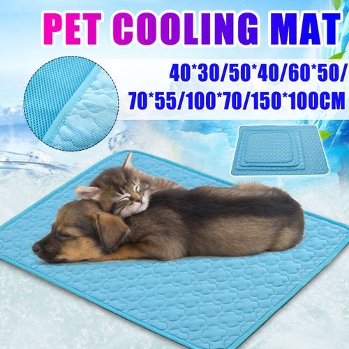 Summer Portable Ice Silk Pad Pet Cooling Mat Dog Be 100X70cm