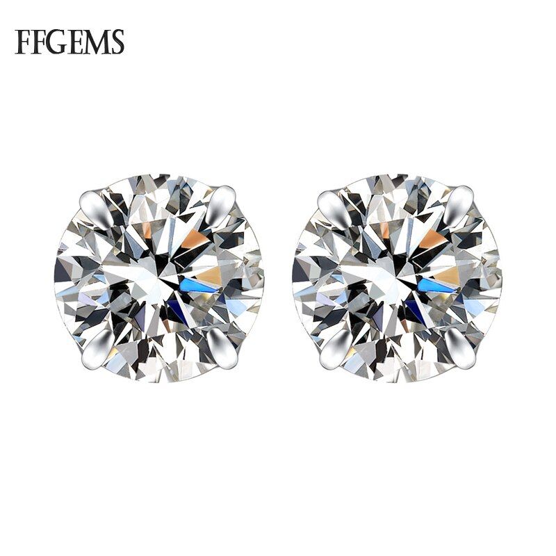 Elegant 100% 925 Silver Sterling Created Moissanite Cubic