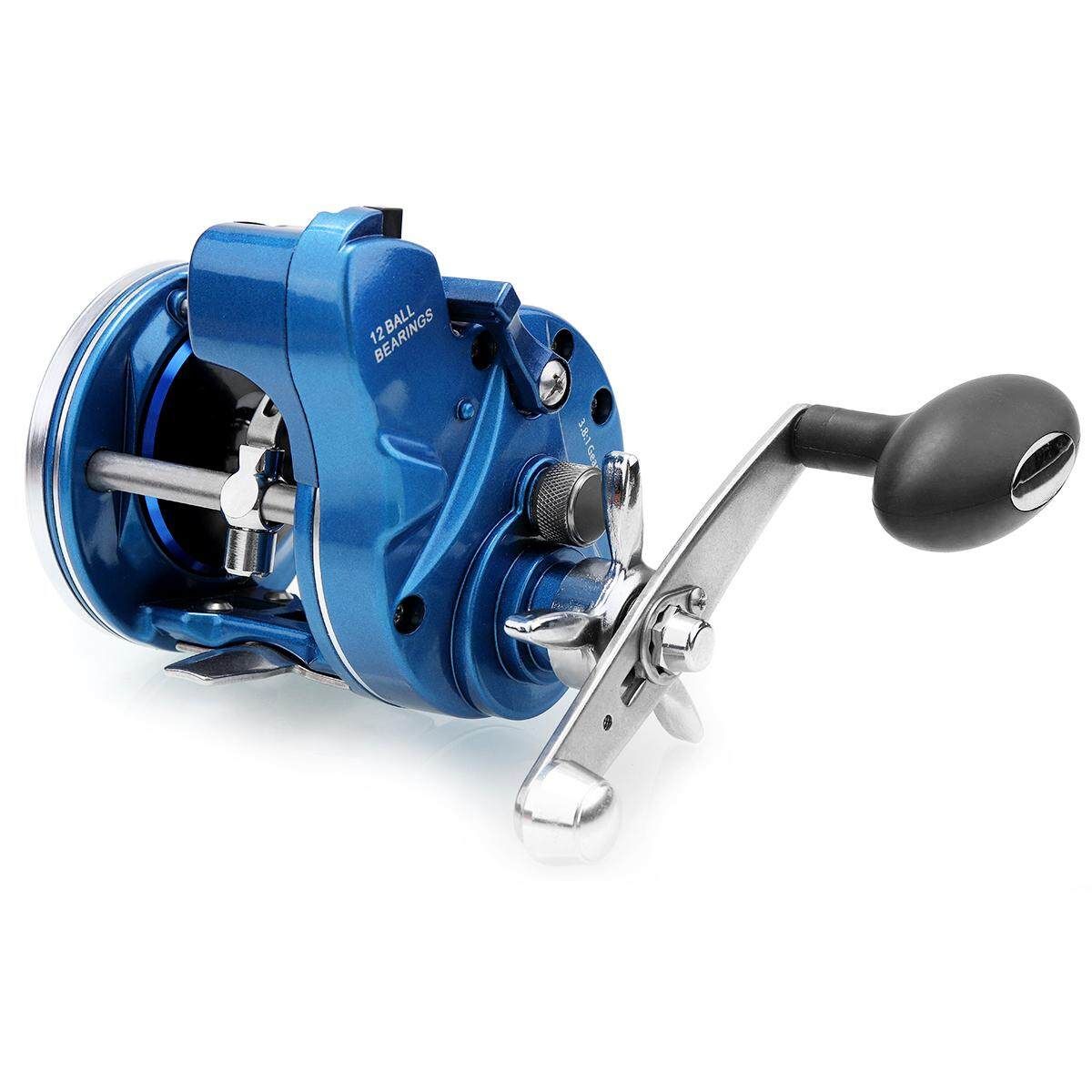 Metal Spinning Bait Reel Left Right Hand 5.2:1 12BB Saltwater Freshwate （：Blue） 30 Right