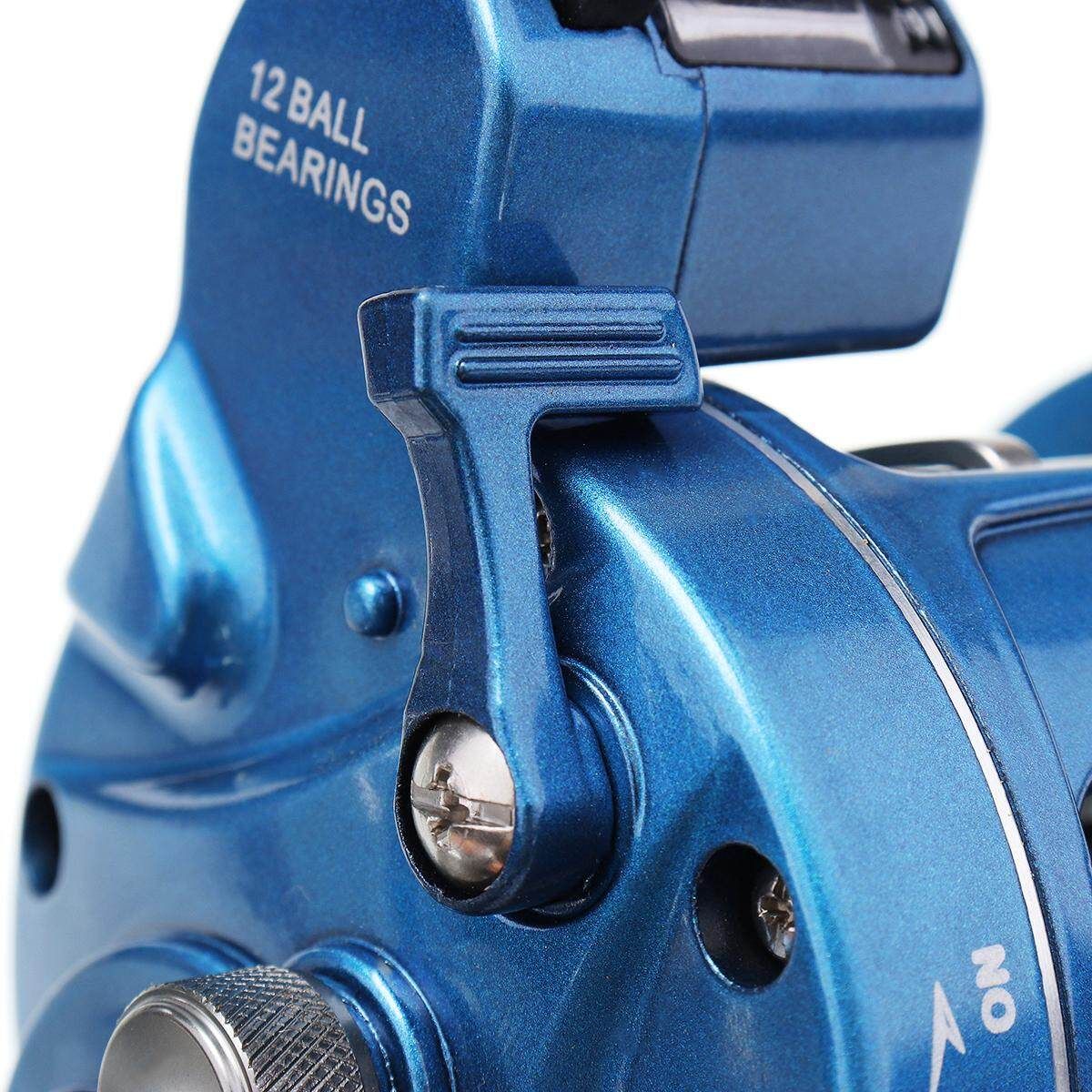 Metal Spinning Bait Reel Left Right Hand 5.2:1 12BB Saltwater Freshwate （：Blue） 30 Right