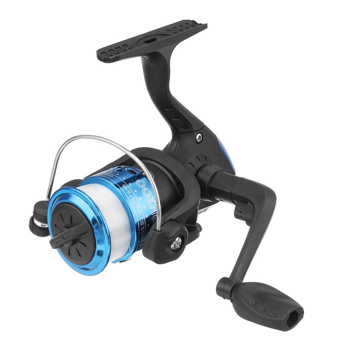 HT200 3 Bearings Spinning Reel Fixed Pool Sea Tackle HT200 With Line Blue