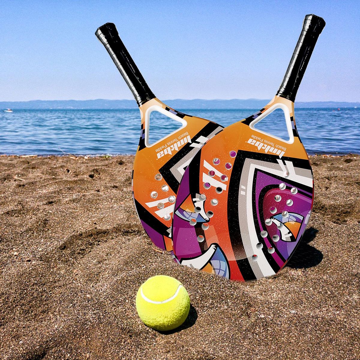 Beach Tennis Racket with Ergonomic Cushion Grip for Indoor and Outdoor
