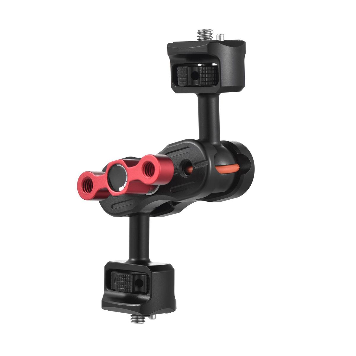 Articulating Magic Arm Flexible Monitor Mount Adapter Aluminum Alloy with Dual 1/4 Inch Screws Double Ballheads 360° Rotatable for Field Monitor LED Light Camera Cage
