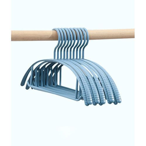 Blue Plastic Traceless Clothes Hangers: Bedroom Slacks Hange