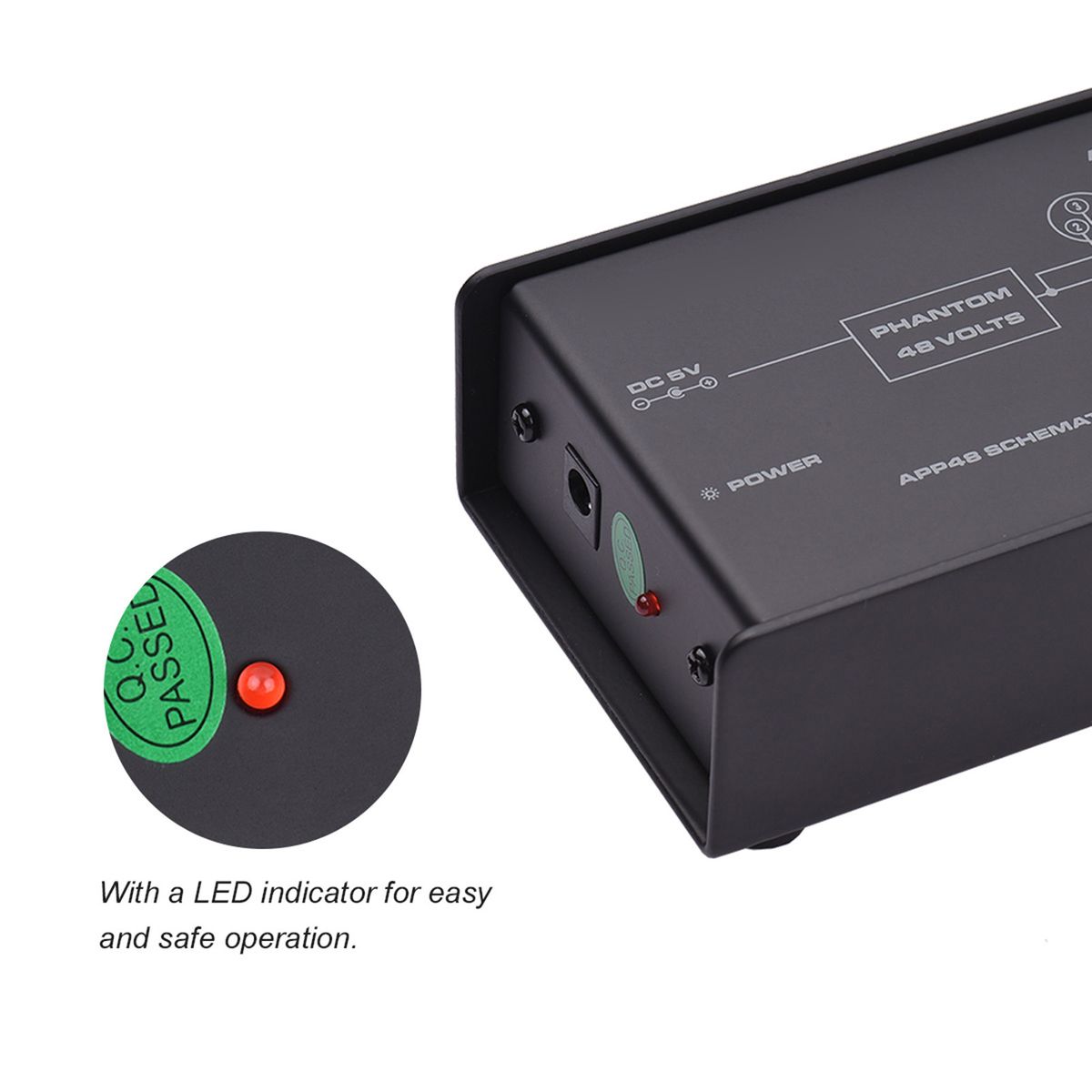 48V Low Noise Phantom Power Supply For Condenser Microphone