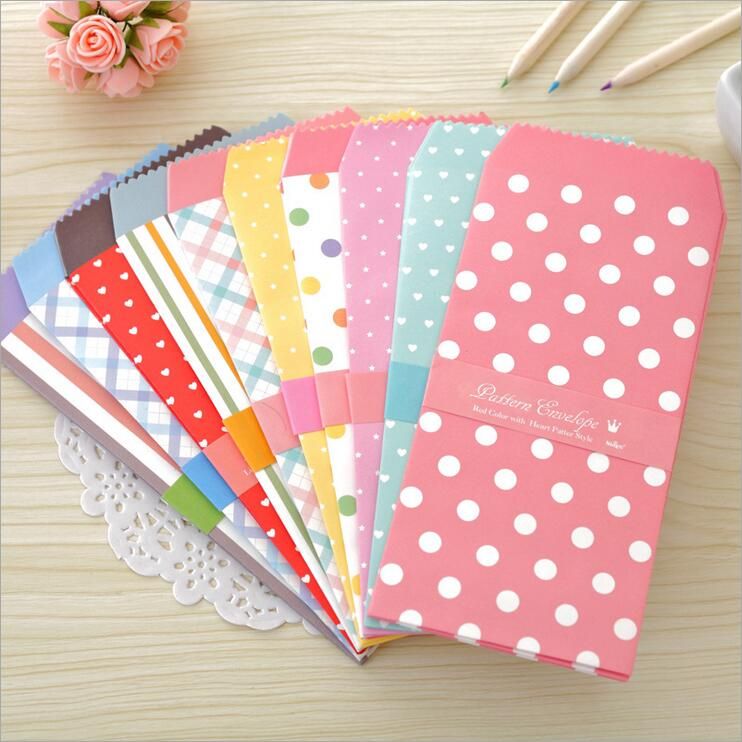 50pcs/lot 195*85mm Romantic Colorful 10 Designs En